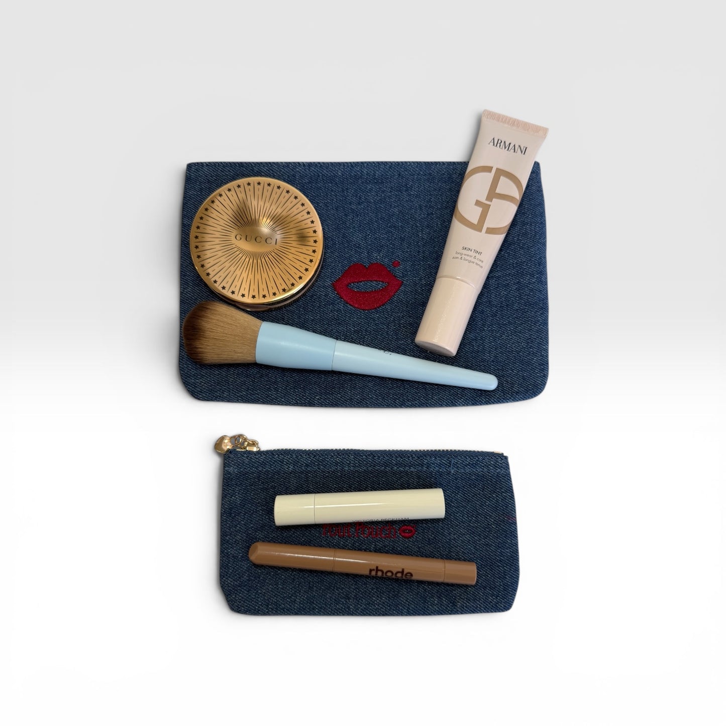Vintage Wash Denim Medium + Mini Pout Pouch Set