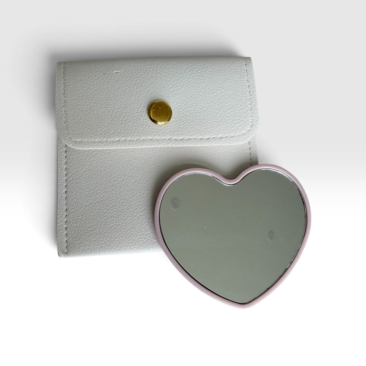 Mirror with Dusty Pink Mini Pout Pouch