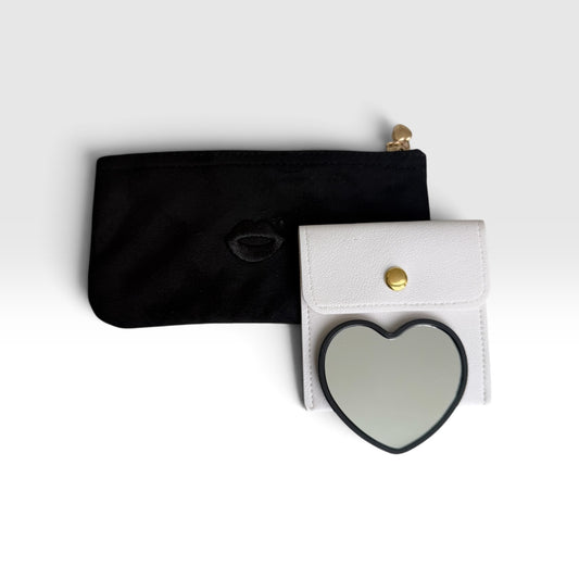 Mirror with All Black Mini Pout Pouch