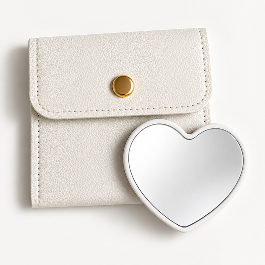 Mirror with Dusty Pink Mini Pout Pouch