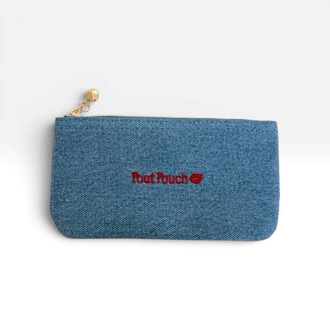 Cool Wash Denim - Mini Lipstick Pouch