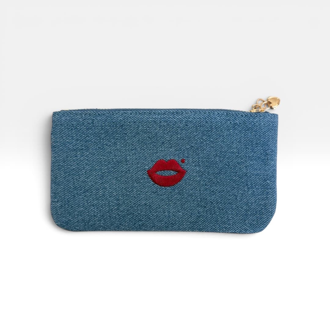 Cool Wash Denim - Mini Lipstick Pouch