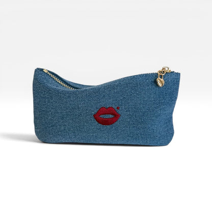 Cool Wash Denim - Mini Lipstick Pouch