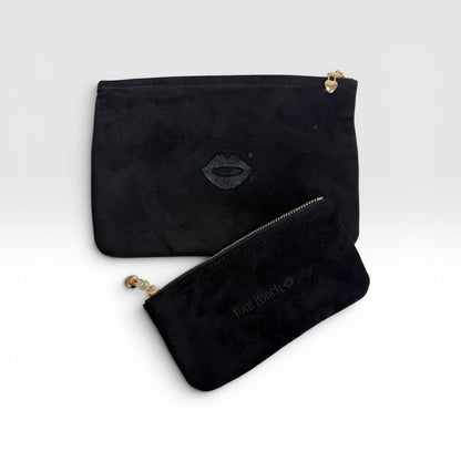 PRE-ORDER All Black Medium + All Black Mini Pout Pouch Set