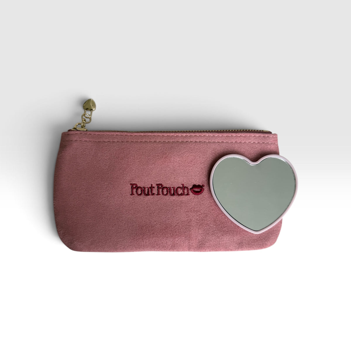Mirror with Dusty Pink Mini Pout Pouch