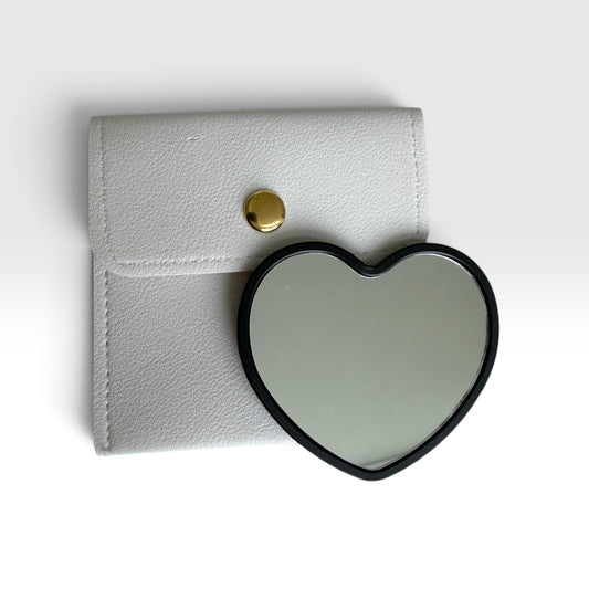 Mirror with All Black Medium + Mini Pout Pouch Set