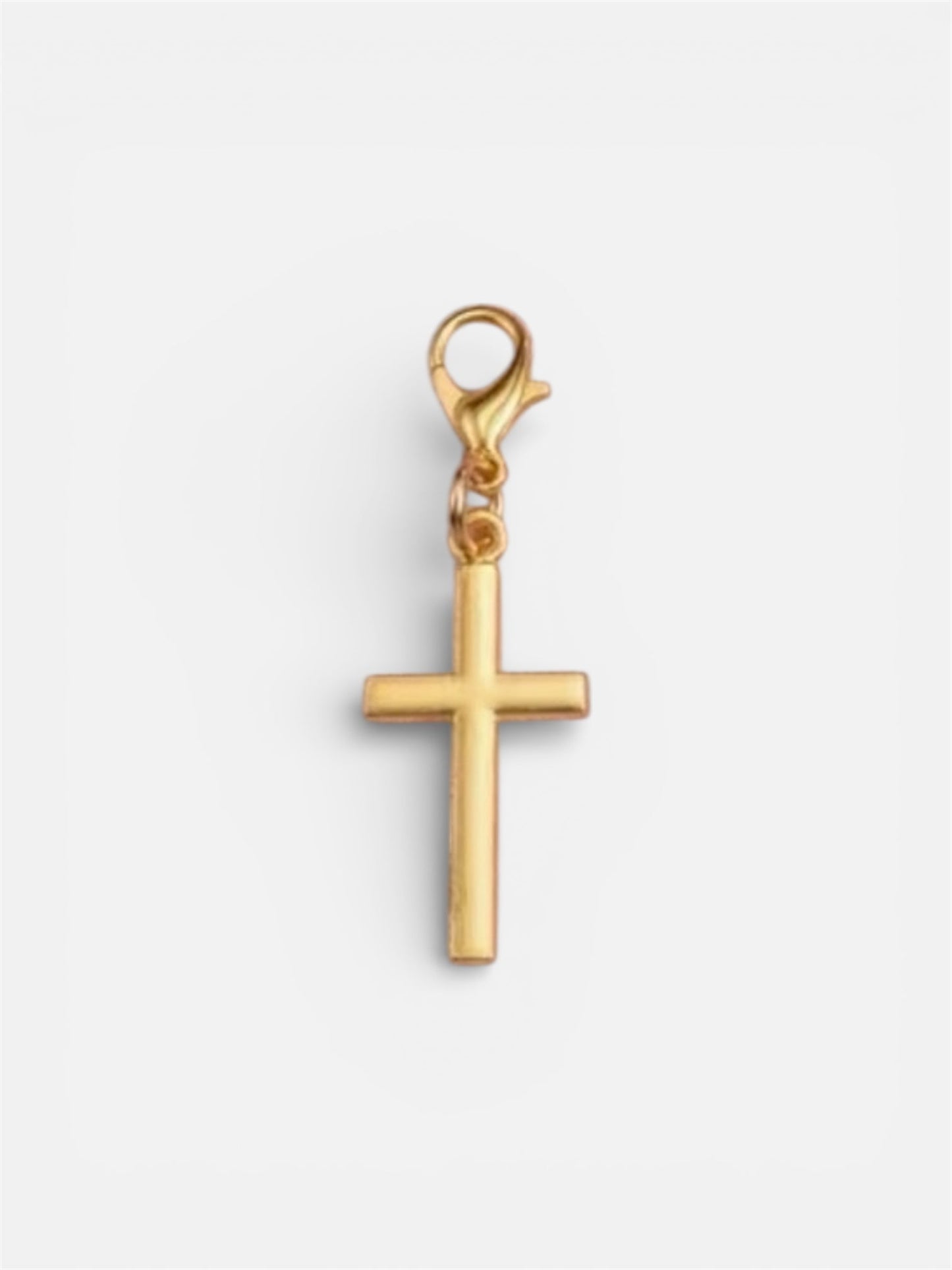 Faith cross zipper charm for pouch or handbag