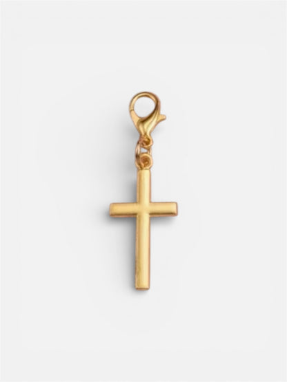Faith cross zipper charm for pouch or handbag