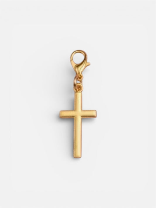 Faith cross zipper charm for pouch or handbag