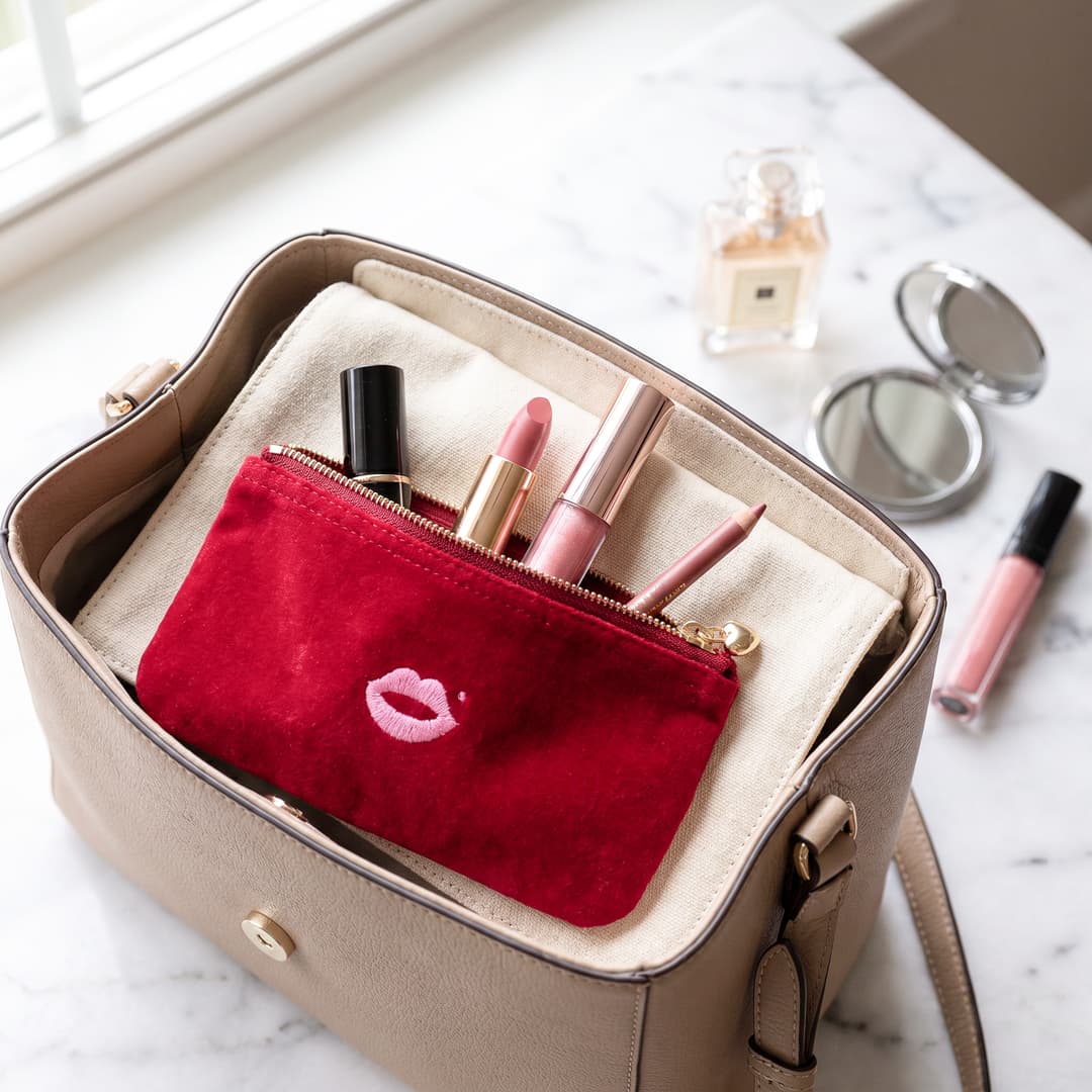 Pout Pouch | Luxury Soft Lipstick & Makeup Pouch for Handbags