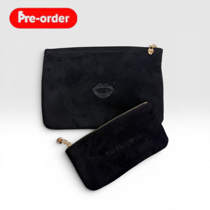 PRE-ORDER All Black Medium + All Black Mini Pout Pouch Set