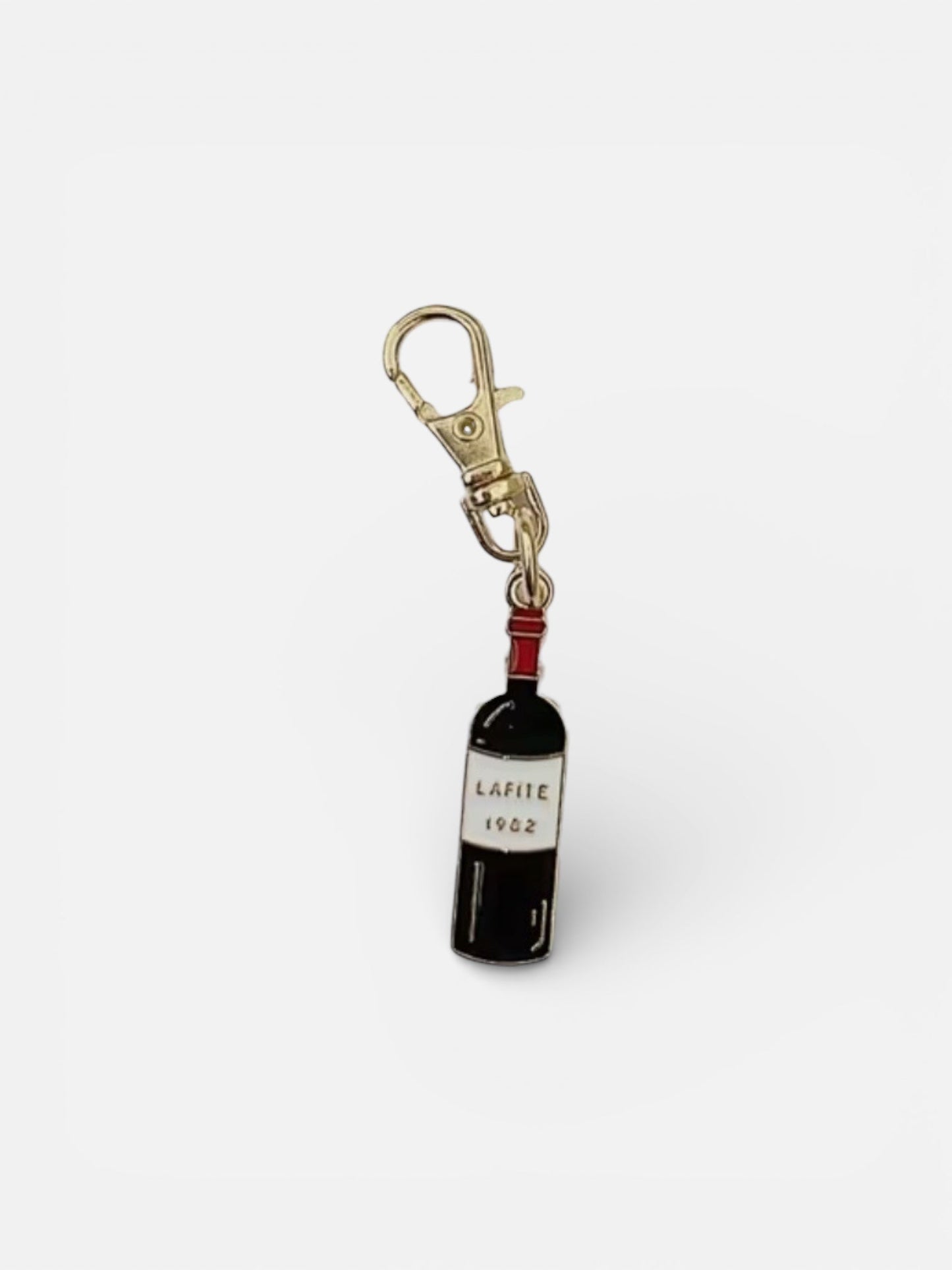 Wine bottle zipper charm accessory for Pout Pouch